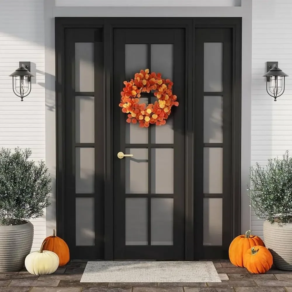 Thanksgiving Fall Wreath Front Door, 22 inch Autumn Wreath